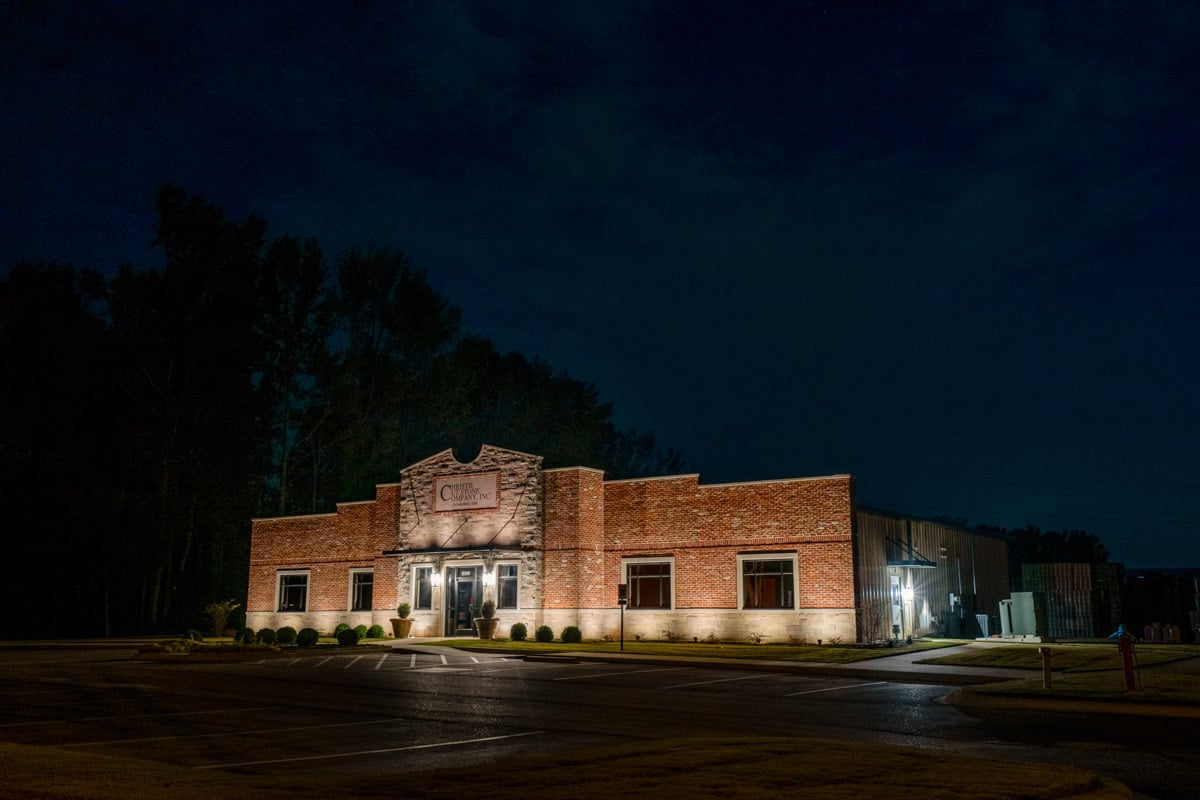 Commercial landscape lighting building uplighting