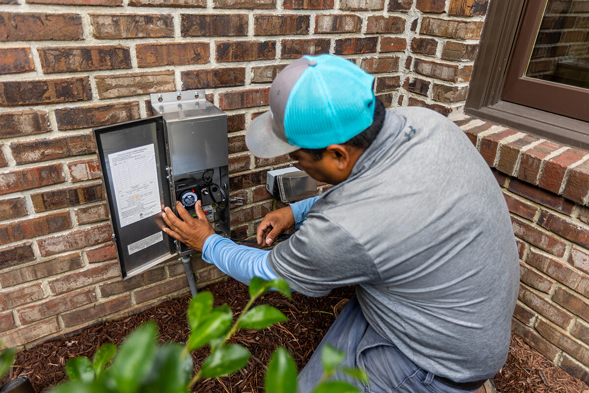 outdoor landscape lighting maintenance team control panel