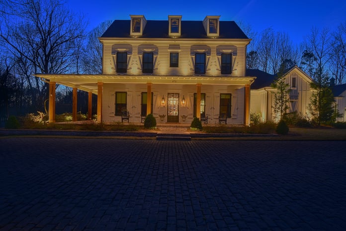 Pillar Lighting. Large driveway