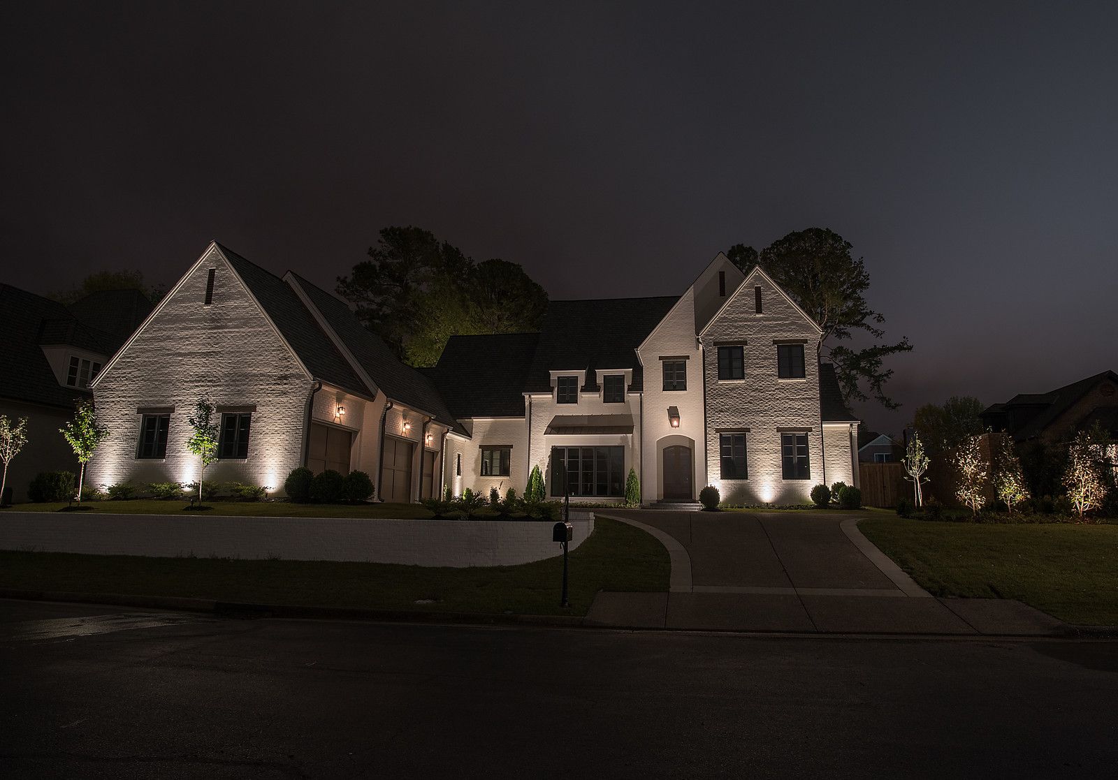 outdoor lighting on front of house