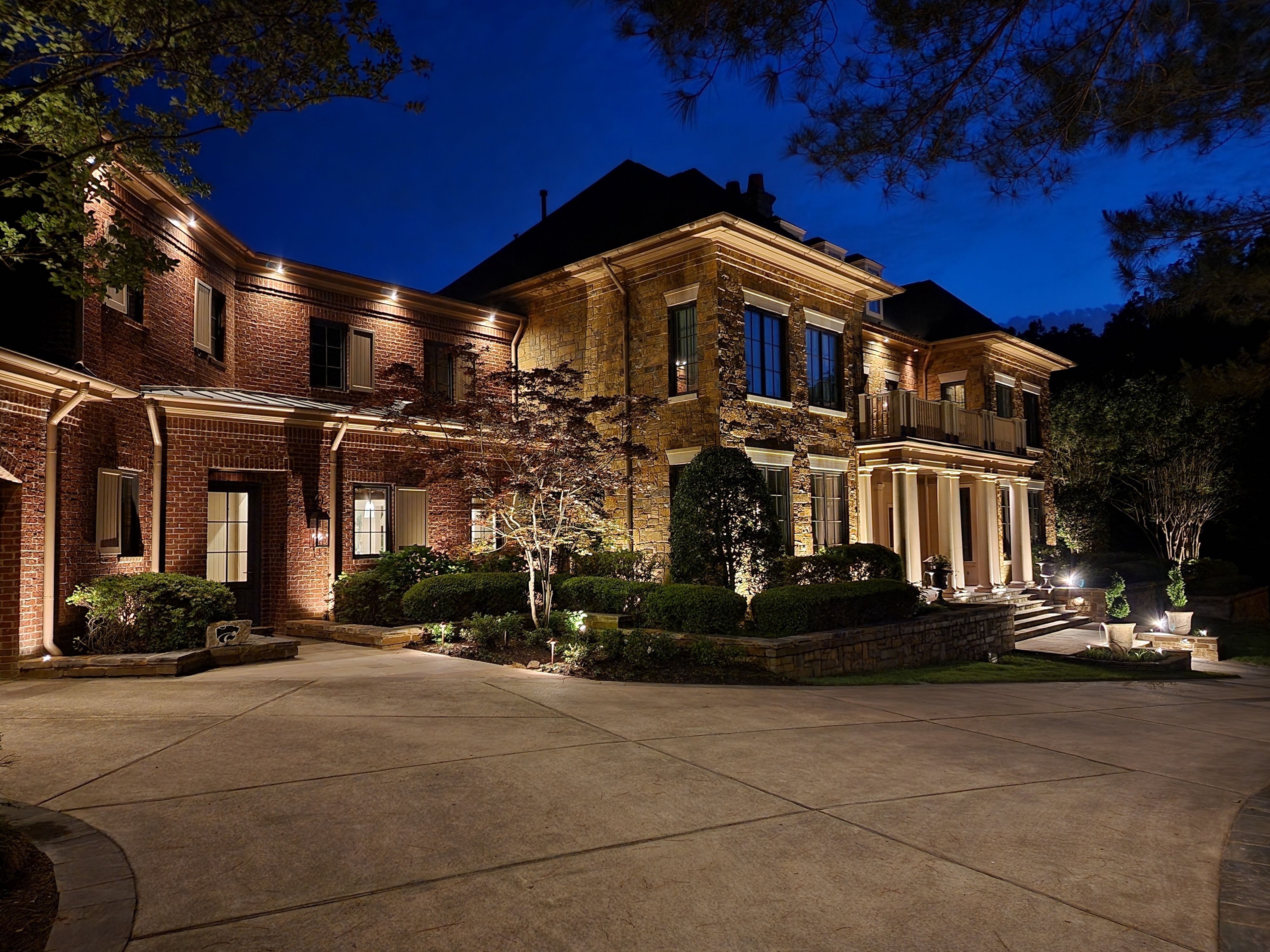 outdoor lighting on front of house