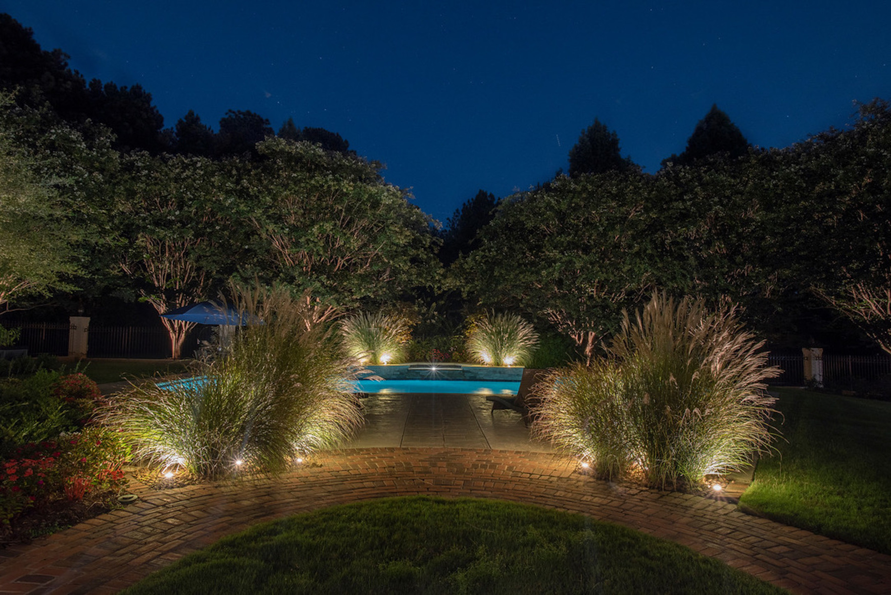 bush lighting and pool lighting