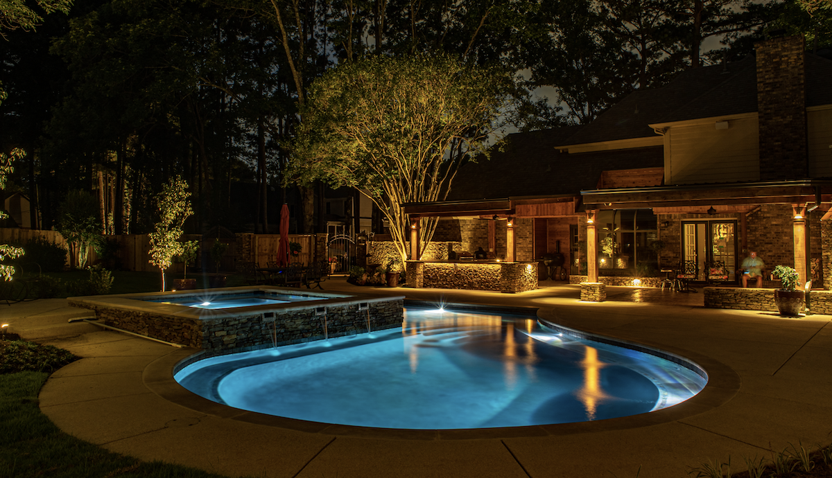 Pool lighting and landscape lighting